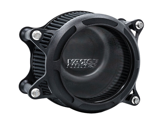 VO2 Insight Air Cleaner Kit - Wrinkle Black. Fits Softail 2000-2015, Dyna 1999-2017, Touring 1999-2007 with CV Carb or Cable Operated Delphi EFI - Vance And Hines