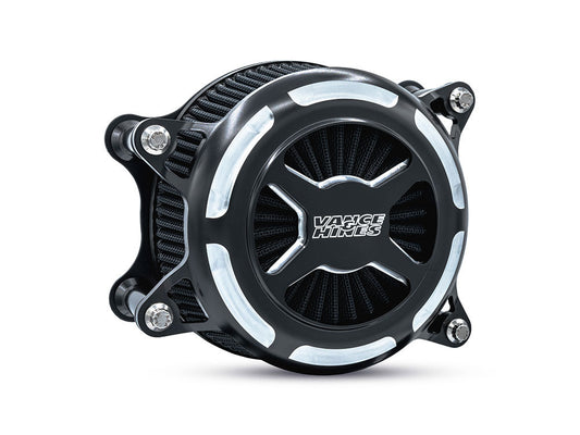 VO2 X Air Cleaner Kit - Black Contrast. Fits CVO Touring 2023up, Street Glide & Road Glide 2024up, Touring 2025up & Softail 2025up - Vance And Hines
