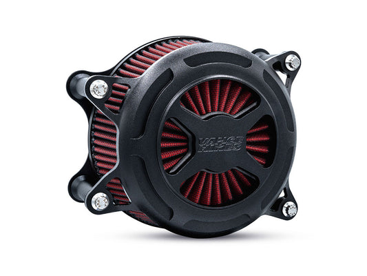 VO2 X Air Cleaner Kit - Wrinkle Black. Fits CVO Touring 2023up, Street Glide & Road Glide 2024up, Touring 2025up & Softail 2025up - Vance And Hines