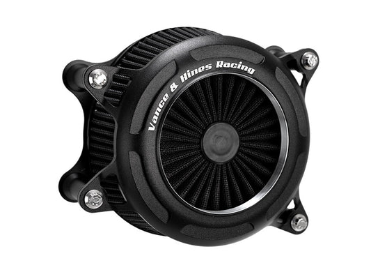 VO2 Onyx Air Cleaner Kit - Wrinkle Black. Fits Touring 2017-2024 & Softail 2018-2024 - Vance And Hines
