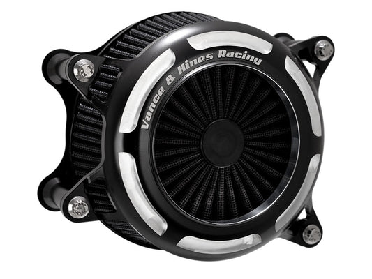 VO2 Onyx Air Cleaner Kit - Black Contrast Cut. Fits Touring 2017-2024 & Softail 2018-2024 - Vance And Hines