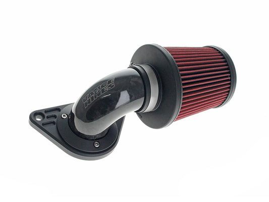 90deg VO2 Falcon XL Air Cleaner Kit - Gloss Forged Carbon Fiber. Fits Softail 2000-2015, Dyna 1999-2017, Touring 1999-2007 with CV Carb or Cable Operated Delphi EFI - Vance And Hines