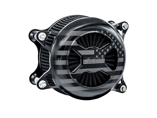 VO2 America Air Cleaner Kit - Black. Fits Softail 2000-2015, Dyna 1999-2017, Touring 1999-2007 with CV Carb or Cable Operated Delphi EFI - Vance And Hines