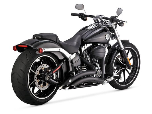 Big Radius Exhaust - Black. Fits Softail Breakout 2013-2017 - Vance And Hines