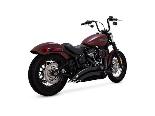 Big Radius Exhaust - Black. Fits Softail 2018up Non-240 Tyre Models - Vance And Hines