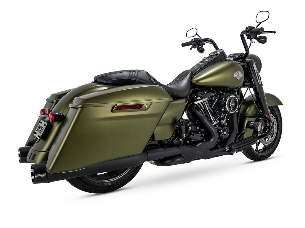 4.5in. Blackbird 450 Slip-On Mufflers - Black with Black End Caps. Fits Touring 2017up - Vance And Hines