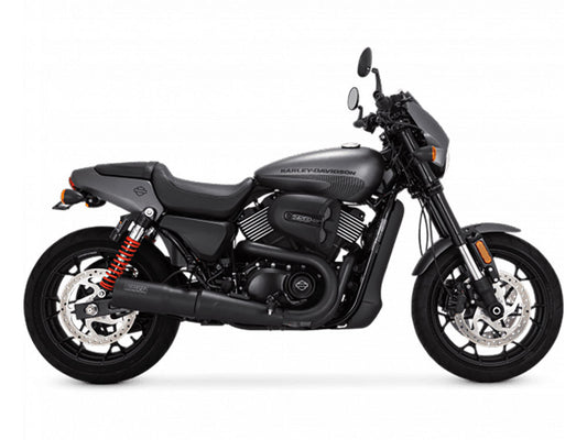 Hi Output Slip-On Muffler - Black with Black End Cap. Fits Street 2015-2020. - Vance And Hines