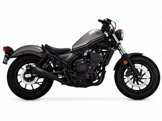 Upsweep Slip-On Muffler - Black. Fits Honda CMX / Rebel 500cc 2017up - Vance And Hines