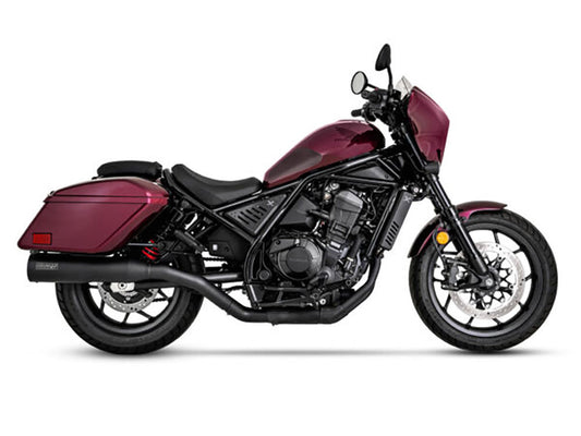 Hi-Output Slip-On Muffler - Black. Fits Honda CMX / Rebel 1100T 2023up - Vance And Hines