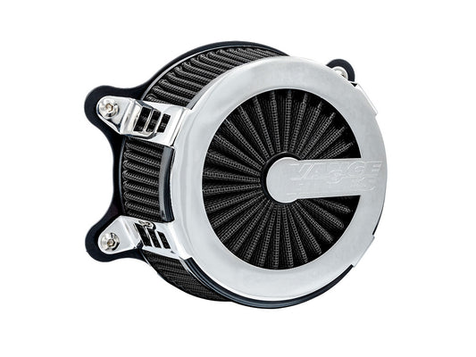 VO2 Cage Fighter Air Cleaner Kit - Chrome. Fits Touring 2017-2024 & Softail 2018-2024 - Vance And Hines