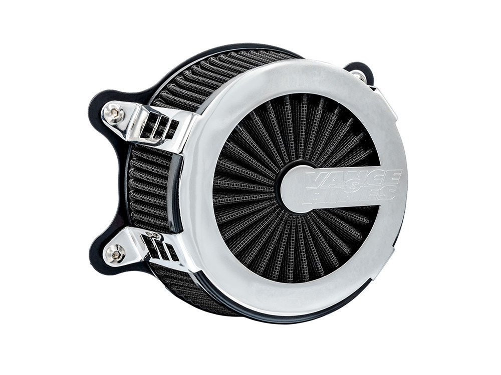 VO2 Cage Fighter Air Cleaner Kit - Chrome. Fits Sportster 1988-2021 - Vance And Hines