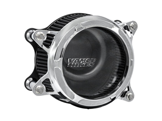 VO2 Insight Air Cleaner Kit - Chrome. Fits Softail 2000-2015, Dyna 1999-2017, Touring 1999-2007 with CV Carb or Cable Operated Delphi EFI - Vance And Hines