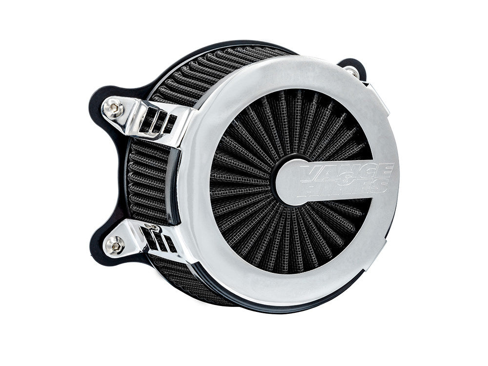 VO2 Cage Fighter Air Cleaner Kit - Chrome. Fits CVO Touring 2023up, Street Glide & Road Glide 2024up, Touring 2025up & Softail 2025up - Vance And Hines