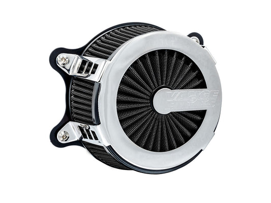 VO2 Cage Fighter Air Cleaner Kit - Chrome. Fits CVO Touring 2023up, Street Glide & Road Glide 2024up, Touring 2025up & Softail 2025up - Vance And Hines