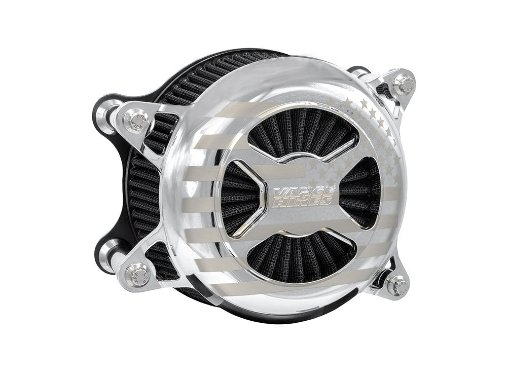 VO2 America Air Cleaner Kit - Chrome. Fits Touring 2017-2024 & Softail 2018-2024 - Vance And Hines