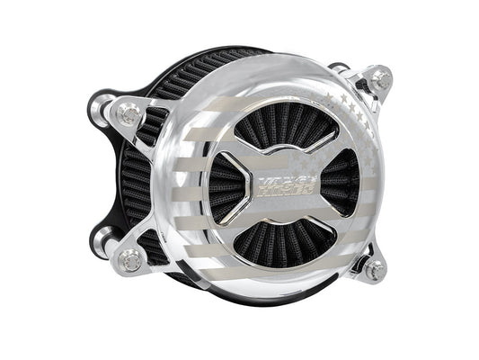 VO2 America Air Cleaner Kit - Chrome. Fits Touring 2017-2024 & Softail 2018-2024 - Vance And Hines