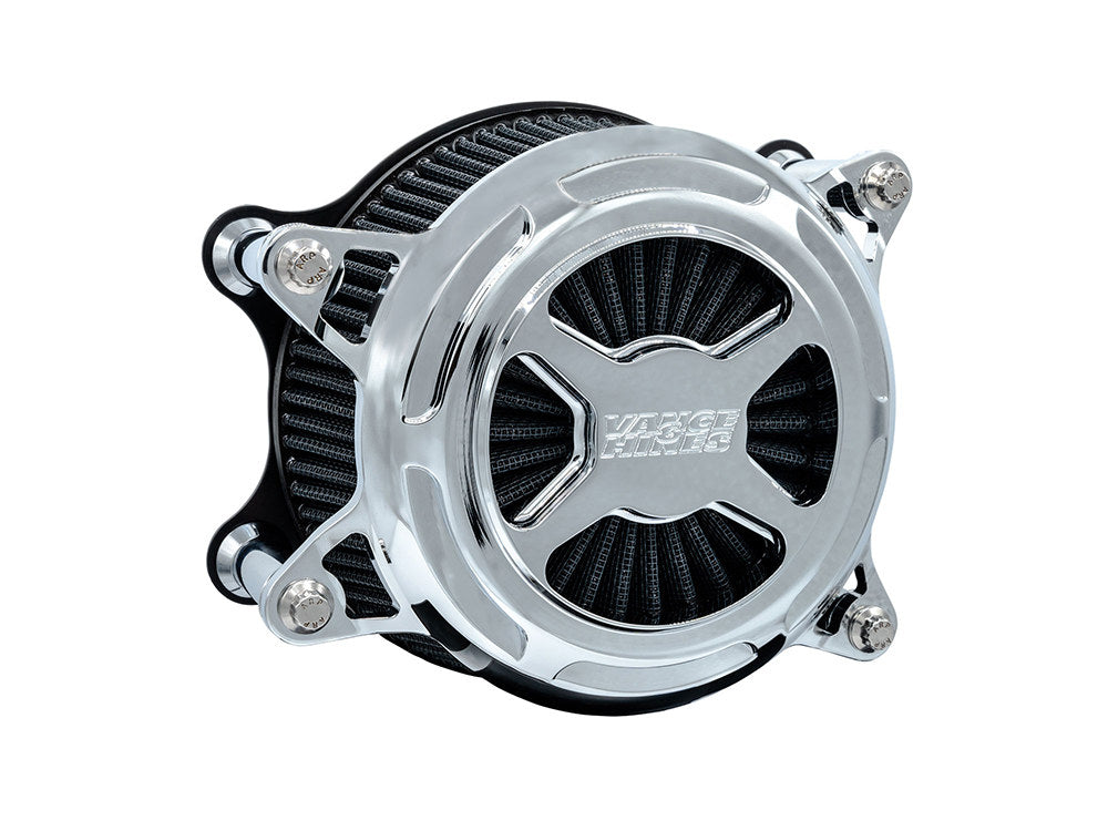 VO2 X Air Cleaner Kit - Chrome. Fits Touring 2017-2024 & Softail 2018-2024 - Vance And Hines