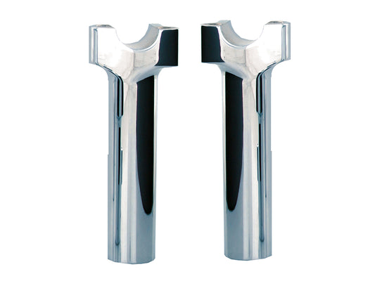 6in. Tall Risers with 1-1/4in. Thick Base - Chrome. Fits 1in. Handlebar. - Wild 1 Handlebars