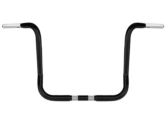 14in. x 1-1/4in. Chubby Bagger Ape Handlebar - Gloss Black. Fits Ultra Models 1996-2024 and Street Glide 1996-2023 - Wild 1 Handlebars