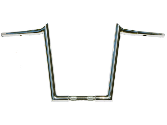 14in. x 1-1/4in. Chubby Hooked Ape Hanger Handlebar - Chrome. - Wild 1 Handlebars