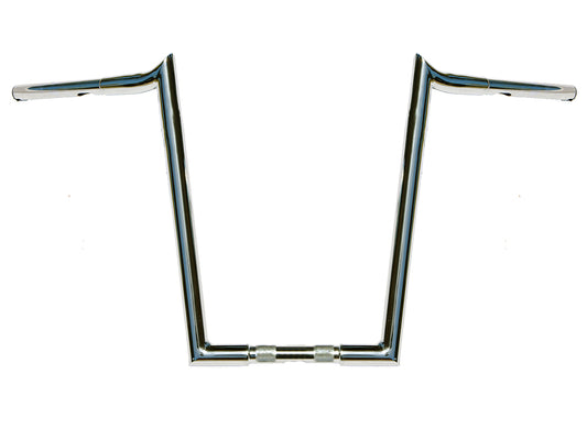 16in. x 1-1/4in. Chubby Hooked Ape Hanger Handlebar - Chrome. - Wild 1 Handlebars