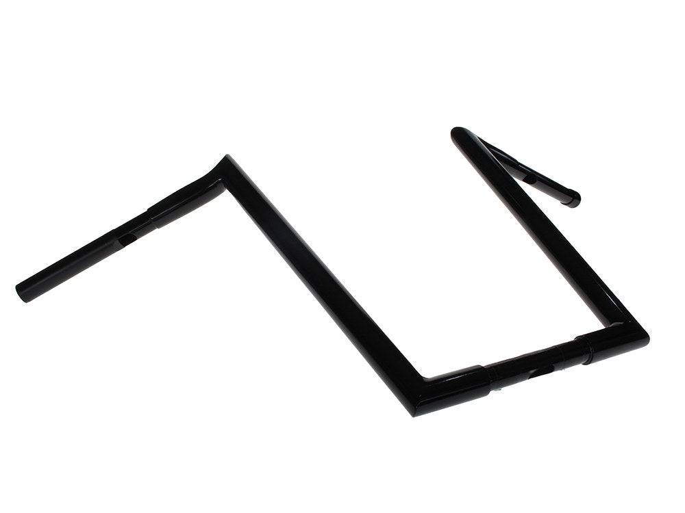 16in. x 1-1/4in. Chubby Hooked Ape Hanger Handlebar - Gloss Black. - Wild 1 Handlebars