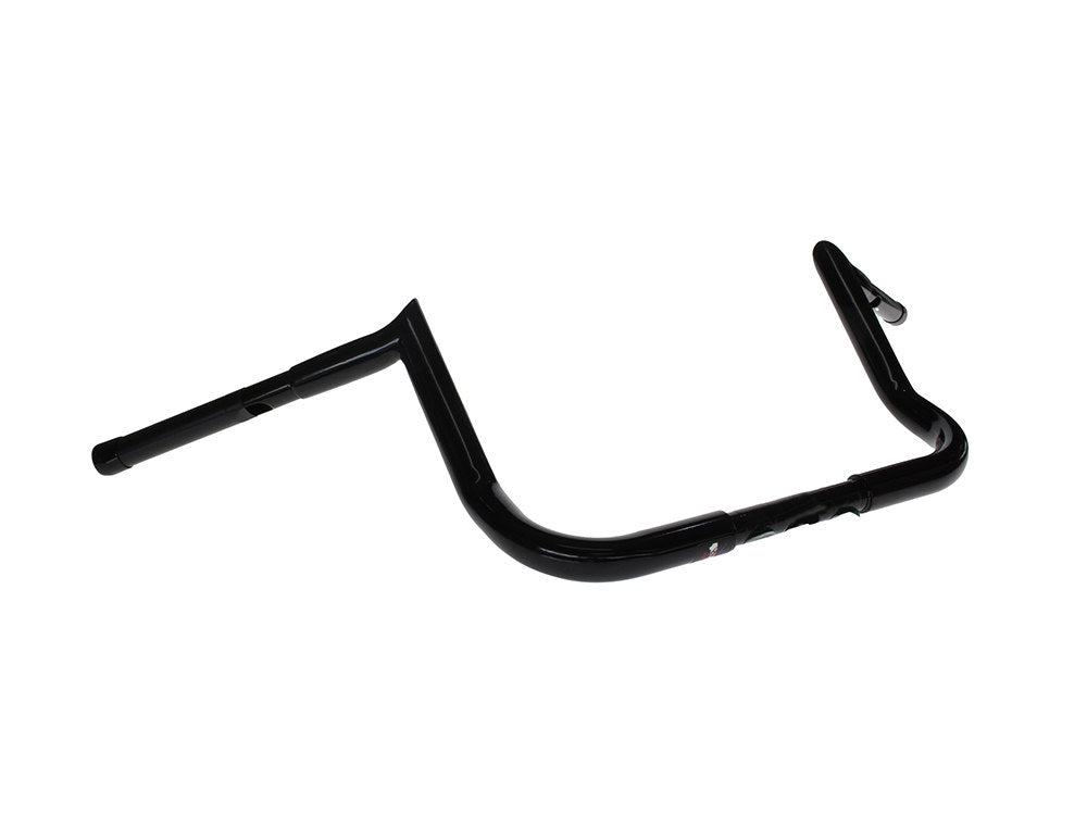 10in. x 1-1/4in. Chubby Bagger Hooked Ape Hanger Handlebar - Gloss Black. Fits Ultra Models 1996-2024 and Street Glide 1996-2023 - Wild 1 Handlebars