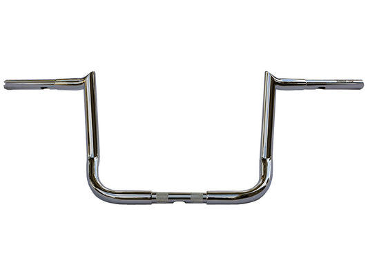 12in. x 1-1/4in. Chubby Bagger Hooked Ape Hanger Handlebar - Chrome. Fits Ultra Models 1996-2024 and Street Glide 1996-2023 - Wild 1 Handlebars