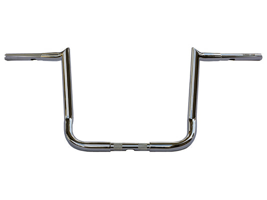 14in. x 1-1/4in. Chubby Bagger Hooked Ape Hanger Handlebar - Chrome. Fits Ultra Models 1996-2024 and Street Glide 1996-2023 - Wild 1 Handlebars