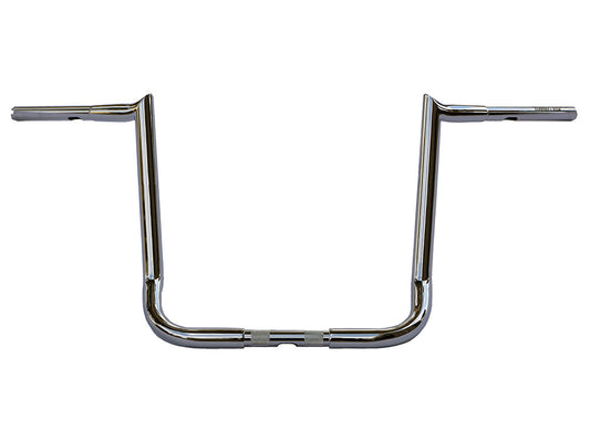 16in. x 1-1/4in. Chubby Bagger Hooked Ape Hanger Handlebar - Chrome. Fits Ultra Models 1996-2024 and Street Glide 1996-2023 - Wild 1 Handlebars