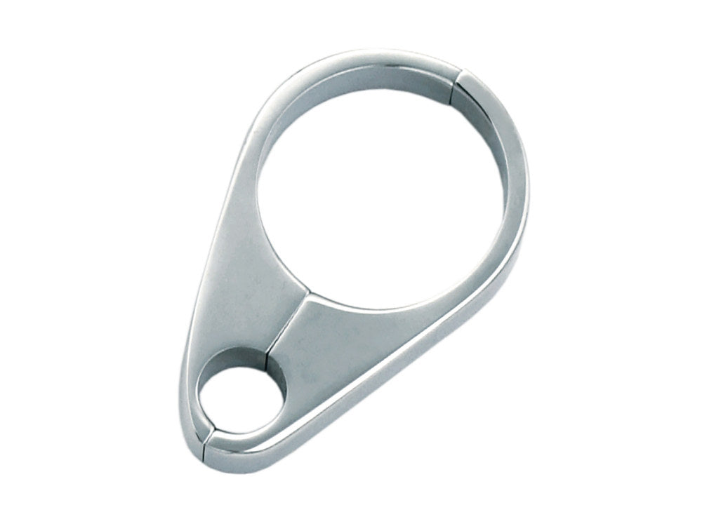 1-1/4in. Cable Clamp with 1 x 10mm Clutch Cable or Brake Line Hole - Chrome. - Wild 1 Handlebars