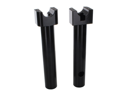 10in. Tall Savage Risers with Top Clamp - Gloss Black. Fits 1-1/4in. Handlebar. - Wild 1 Handlebars